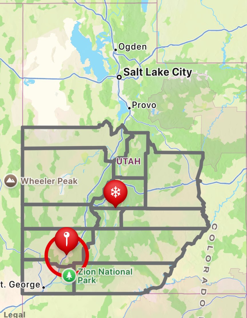 SWUtahWxSpotter's tweet photo. 👀 WINTER STORM WATCH 👀

Straight from Red Flag Warning right into a winter storm watch.  Central &amp; Southern Mountains. Late Thursday night through Saturday morning.  Heavy snow possible. Total accumulations of 8 to 16 inches possible

#utwx #utahwx #Weather #snow https://t.co/HfdeztEt7y
