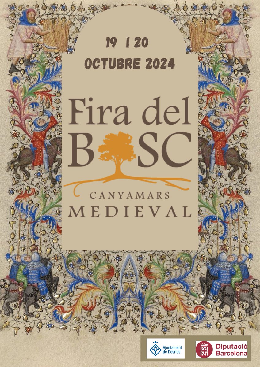 dosrius's tweet photo. Torna la Fira del Bosc-Canyamars Medieval 🌿

👏 El 19 i 20 d’octubre se celebraran més d’una quarantena de propostes pensades per a tota la família.

Consulteu el programa d’activitats aquí 👉 https://t.co/6eaRlP02Gw #Dosrius https://t.co/2iHDM4VPKM