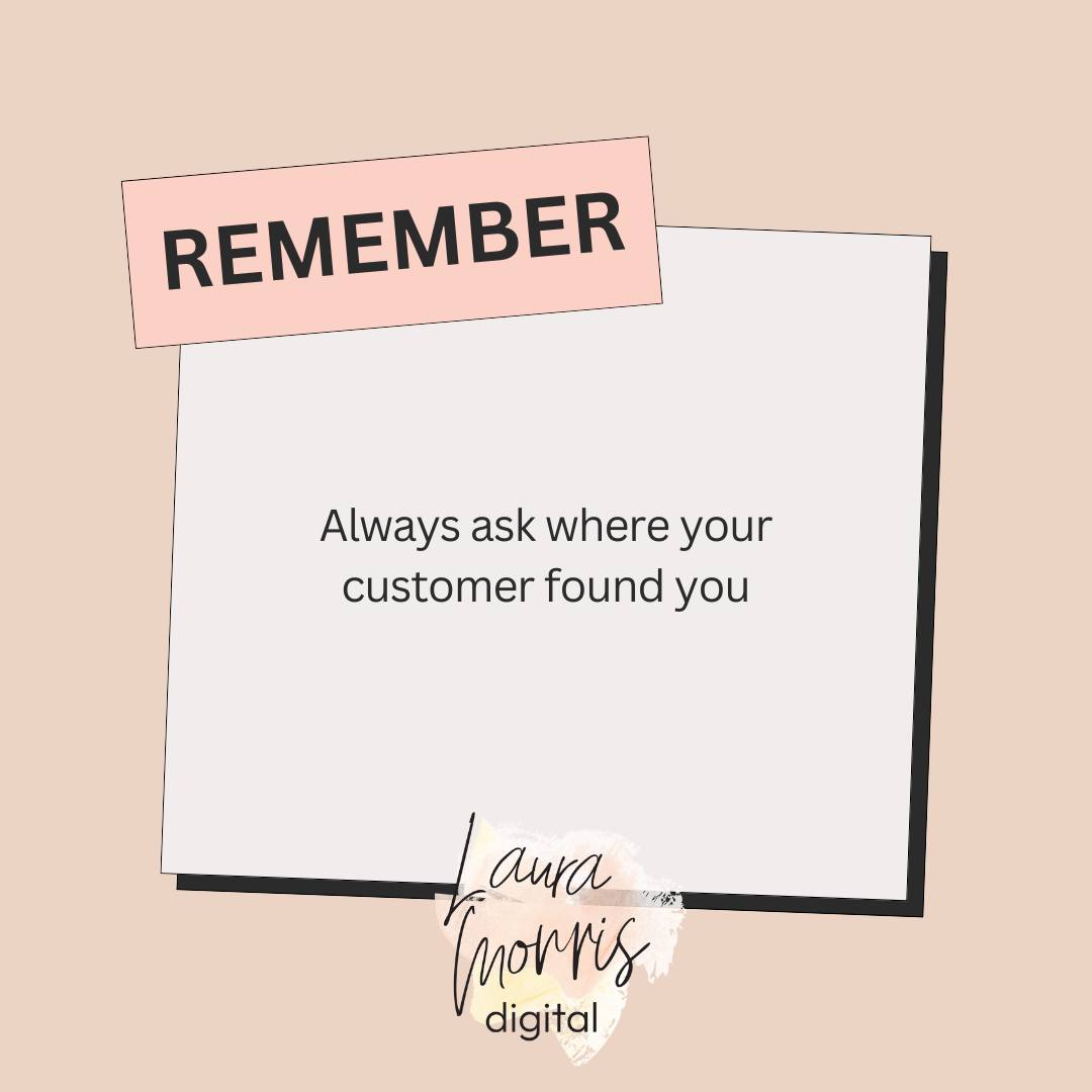 Happy Monday!
Remember to always ask your customer where they found you. Knowing this can help you to understand where to concentrate your marketing efforts 📷
#toptip #monday #mondaymotivation #knowingyourcustomers #marketing #marketinginsights
