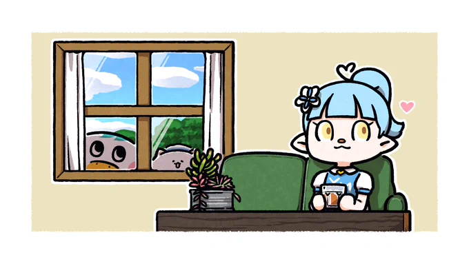 どう森ラミィちゃんの絵が4枚溜まったのでまとめです#LamyArt 