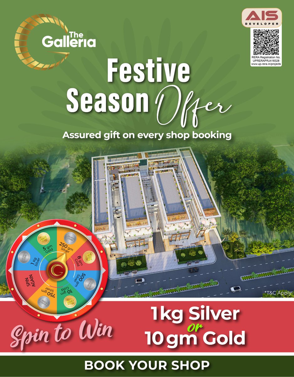 ais_developer's tweet photo. 👉Get The Best Festive Deals of the Year – Book at The Galleria Now &amp; Get Rewarded with an Assured Gift🎁 
Visit Today. 📞: 9305202010

https://t.co/oUfWb1dC0p
https://t.co/PZpdCJn8A7

#ais_developer #FestiveSeason #festiveoffer #commercial https://t.co/tQubwtjYGd