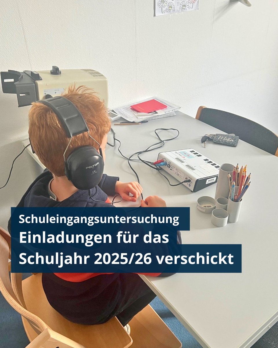 In den kommenden Tagen erhalten die Eltern der Erstklässler:innen für das Schuljahr 2025/26 Post: Die Bildungsbehörde verschickt die Einladungen zu den Schuleingangsuntersuchen, die vom Bremer Gesundheitsamtes durchgeführt werden.
senatspressestelle.bremen.de/pressemitteilu…