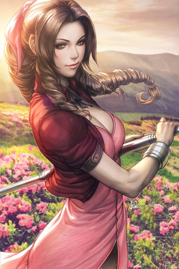 ahl9's tweet photo. Aerith Gainsborough by Artgerm #FF7R #AerisGainsborough #FinalFa https://t.co/Z4PRrZczeo