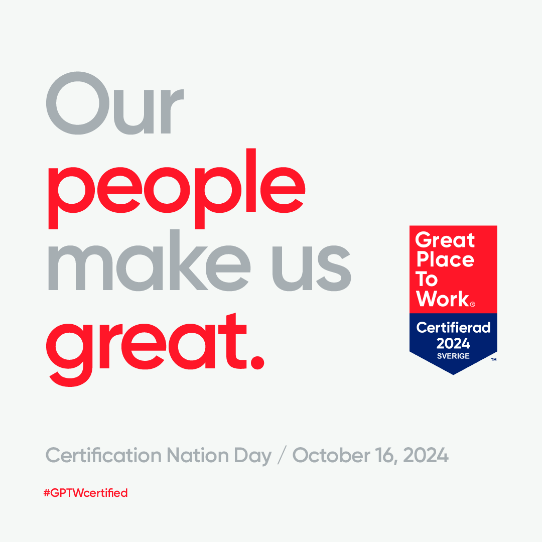Idag firar vi Certification Nation Day med hela världen! 
Låt oss hylla alla fantastiska arbetsplatser och det otroliga arbetet som läggs ner för att lyckas skapa en miljö som medarbetarna älskar.

#GPTWcertified