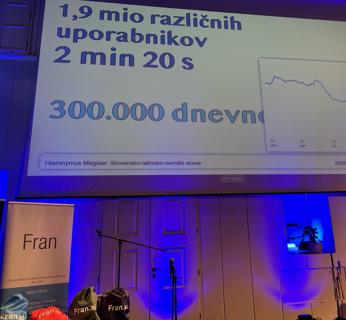 300.000 dnevnih uporabnikov in 1,9 mio različnih uporabnikov sta samo dve izjemno povedni številki, ki govorita o fran.si ob njegovi 10 letnici. Čestitke ekipi ⁦<a href="/KozmaAhacic/">Kozma Ahačič</a>⁩ ter srečno in pogumno tudi naprej. 💪 #10let #fran