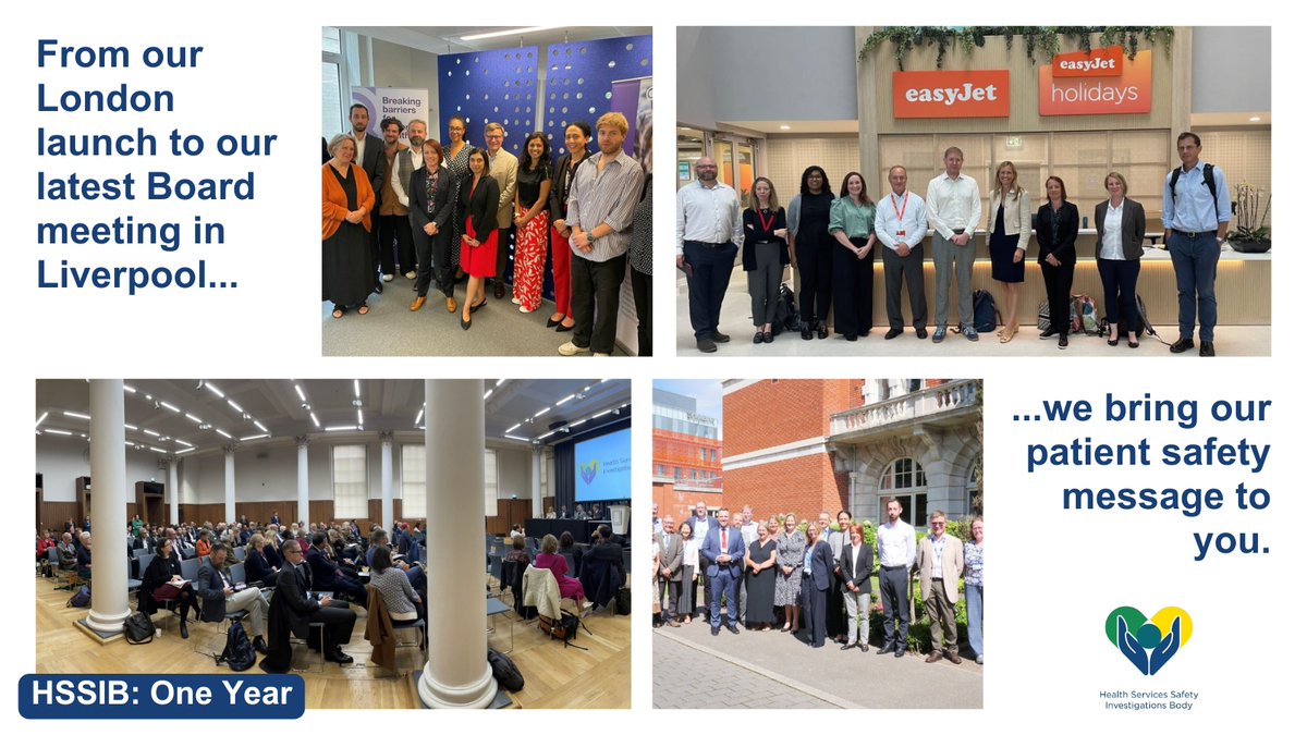 We’ve travelled the length and breadth of the country in our first year. Our Board meetings are held at host organisations – this is a great opportunity to find out more about each other and our work in #PatientSafety. Let us know if you’d like a visit: hssib.org.uk/about-us/our-b…
