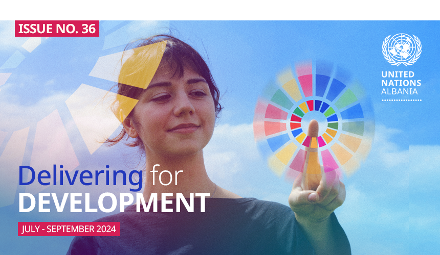 UN_Albania's tweet photo. 📢 The newest issue of our #Delivering4Development 📰is out!
In this issue, we shine a light on the adoption of the Pact for the Future & also highlight our initiatives in 🇦🇱 such as empowering youth, promoting sustainability, & much more. Read here👇🔗: https://t.co/usbOSZQ5g4 https://t.co/FkPzRxzUpd