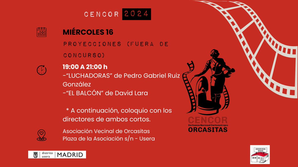 🚨¡¡Ya está todo preparado!!
Comenzamos ésta tarde con dos cortos (fuera de concurso) que seguro no nos dejarán indiferentes. Después, podremos charlar con los directores. Os esperamos 🤗