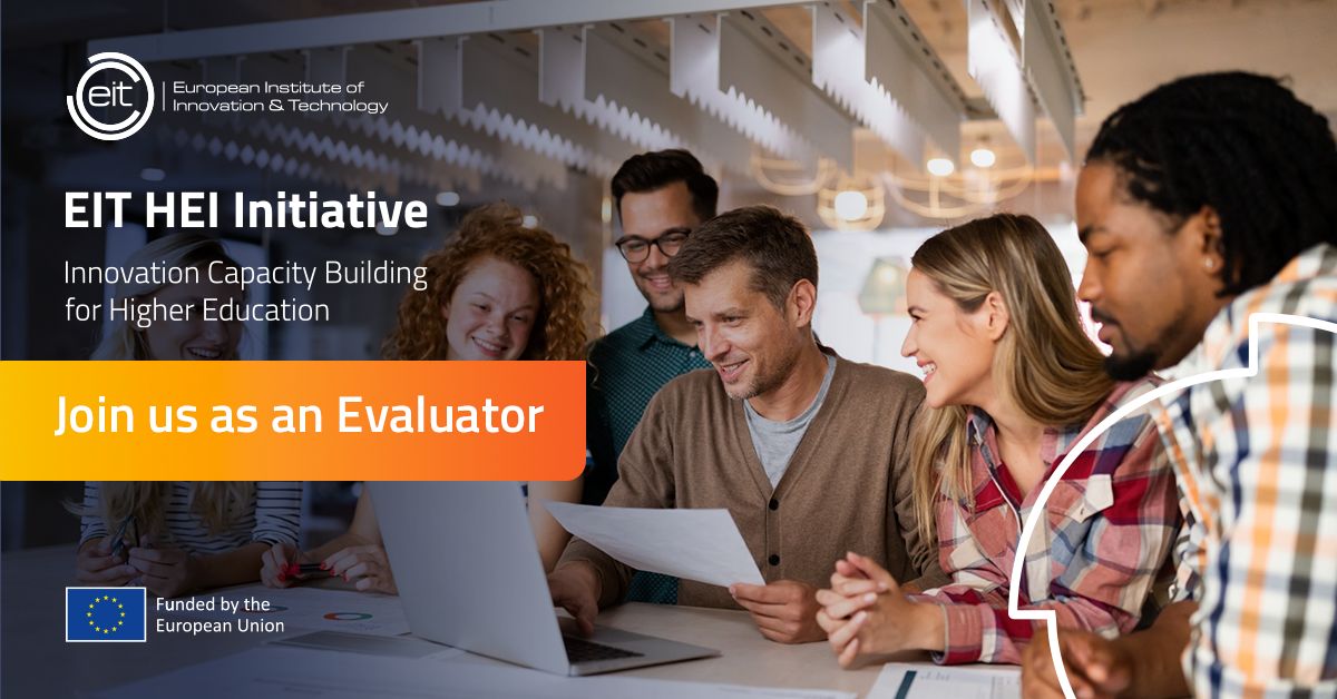 Join us as an Evaluator in the Call for Proposals 2024! 🔍

We are looking for experts from diverse backgrounds with experience in #Innovation #Entrepreneurship &amp; #InnovationStrategies to evaluate applications for the Call 2024.

Learn more and apply here: buff.ly/4eMrkMy