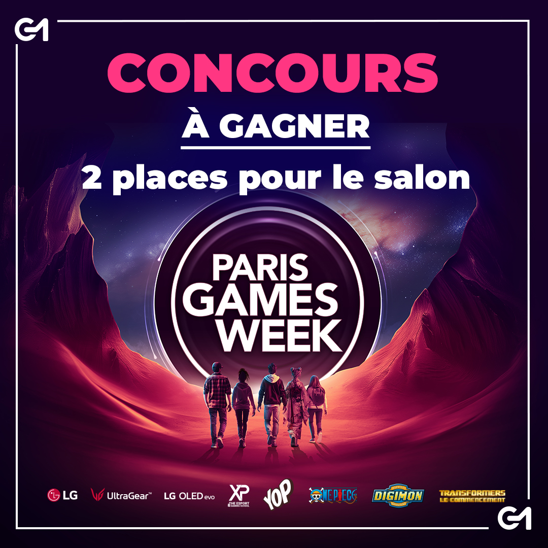 gameone's tweet image. RT + Follow pour tenter de remporter des places pour @ParisGamesWeek ! 🔥🎮

Tirage au sort du #concours le 21/10 ! #TEAMG1 #PGW