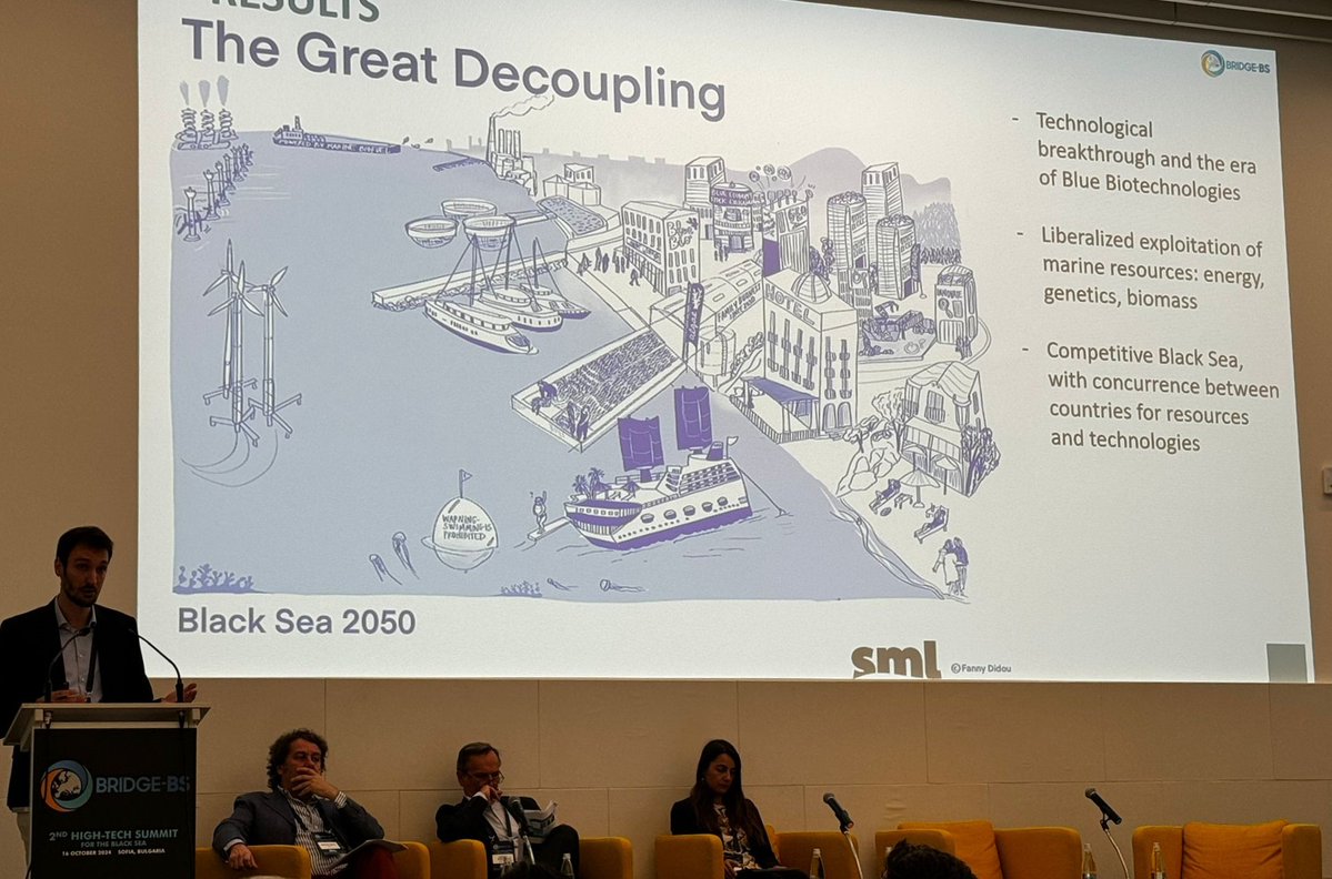 SML - Strategies Marines (@sml_strategies) on Twitter photo The second High Tech Summit fo the Black Sea organised by <a href="/BRIDGE_BlackSea/">BRIDGE Black Sea</a> kicked-in this morning with the presentation of our 2050 #Sustainable Blue Economy #scenarios by our colleague Pierre-Maël! 4 trajectories, from technological to social innovation for a sustainable sea🌊 The second High Tech Summit fo the Black Sea organised by <a href="/BRIDGE_BlackSea/">BRIDGE Black Sea</a> kicked-in this morning with the presentation of our 2050 #Sustainable Blue Economy #scenarios by our colleague Pierre-Maël! 4 trajectories, from technological to social innovation for a sustainable sea🌊