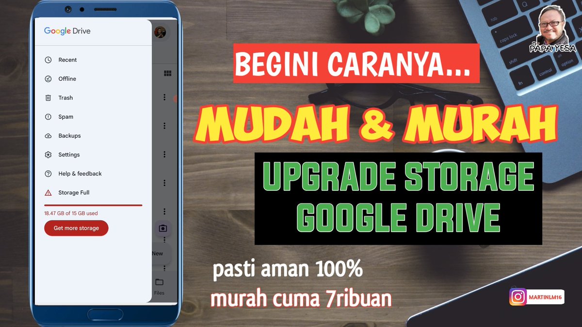 Mudah &amp; aman 100% upgrade google Drive, semakin murah 👇
youtu.be/lHEXmlZkcAA
#papayesa #subscribe #youtube #youtubechannel #googledrive #upgradegoogledrive #tutorial #googledrivemurah