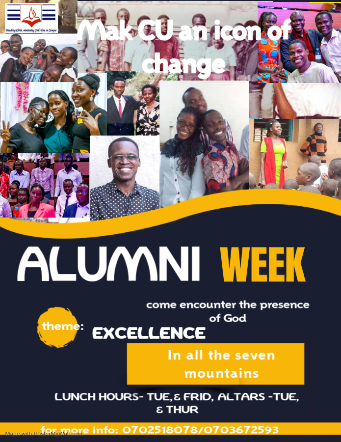 mukmaincu's tweet photo. Our dear Alumni, you are invited to join us this week for lunch hours, altars in this Alumni week,  and we shall crown it up with the conference of " Ladies of Noble Character and Men of Valor" https://t.co/SUQuPJDSO6