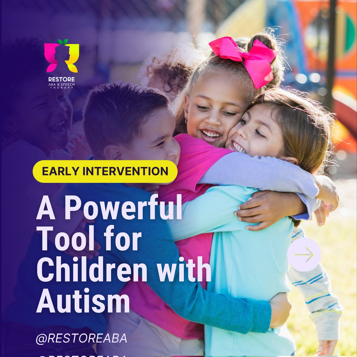 Restoreaba's tweet image. If you suspect your child may have autism, it's important to seek an evaluation from a qualified professional. Early intervention can make a difference in their lives.
#AutismAwareness #EarlyIntervention #AutismSpectrumDisorder #ABATherapy #SpecialNeeds #Parenting #Support