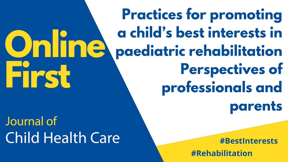 Journal of Child Health Care tweet media