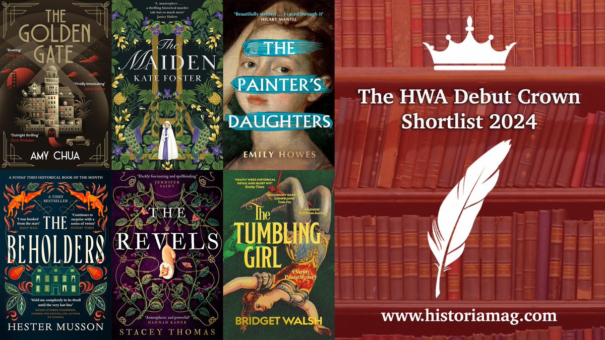 Historia – the HWA (@historiahwa) on Twitter photo <a href="/Shotsblog/">Ayo Onatade 🇬🇧🇯🇲🇳🇬</a> <a href="/DMan1504/">Dan-📚Bookseller/BookBlogger📚</a> <a href="/thebooktrailer/">TheBookTrail 📚👣</a> <a href="/RobertsonImogen/">Imogen Robertson / Marina Palmer Нет войне</a> <a href="/CorvusBooks/">Corvus</a> <a href="/amychua/">Amy Chua</a> <a href="/MantleBooks/">Mantle Books</a> <a href="/panmacmillan/">Pan Macmillan</a> @KateFosterMedia <a href="/Phoenix_Bks/">Phoenix Books</a> <a href="/susanW1F/">Agent Armstrong</a> <a href="/4thEstateBooks/">4th Estate Books</a> <a href="/mushenska/">Juliet Mushens</a> <a href="/HesterMusson/">Hester Musson</a> @Staceyv_Thomas <a href="/GallicBooks/">Gallic Books</a> <a href="/isobeldixon/">Isobel Dixon</a> 📚👑That’s the shortlist for the 2024 HWA Debut Crown Award. Congratulations to all!
Thanks to our judges: Ayo Onatade (chair), Dan Bassett and Susan Heads.
#HWACrowns24 <a href="/Shotsblog/">Ayo Onatade 🇬🇧🇯🇲🇳🇬</a> <a href="/DMan1504/">Dan-📚Bookseller/BookBlogger📚</a> <a href="/thebooktrailer/">TheBookTrail 📚👣</a> <a href="/RobertsonImogen/">Imogen Robertson / Marina Palmer Нет войне</a> <a href="/CorvusBooks/">Corvus</a> <a href="/amychua/">Amy Chua</a> <a href="/MantleBooks/">Mantle Books</a> <a href="/panmacmillan/">Pan Macmillan</a> @KateFosterMedia <a href="/Phoenix_Bks/">Phoenix Books</a> <a href="/susanW1F/">Agent Armstrong</a> <a href="/4thEstateBooks/">4th Estate Books</a> <a href="/mushenska/">Juliet Mushens</a> <a href="/HesterMusson/">Hester Musson</a> @Staceyv_Thomas <a href="/GallicBooks/">Gallic Books</a> <a href="/isobeldixon/">Isobel Dixon</a> 📚👑That’s the shortlist for the 2024 HWA Debut Crown Award. Congratulations to all!
Thanks to our judges: Ayo Onatade (chair), Dan Bassett and Susan Heads.
#HWACrowns24