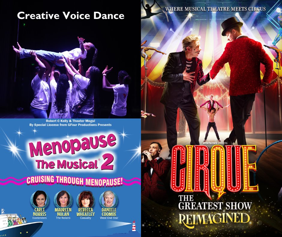 ON SALE NOW

🩰 Creative Voice Dance
📆 Sunday 2 February 🎫 tinyurl.com/DanceHull

🚢 Menopause the Musical 2
📆 Friday 30 May 🎫 tinyurl.com/MenopauseHull

🎪 Cirque: The Greatest Show - Reimagined
📆 Sunday 3 August 🎫 tinyurl.com/CirqueHull
