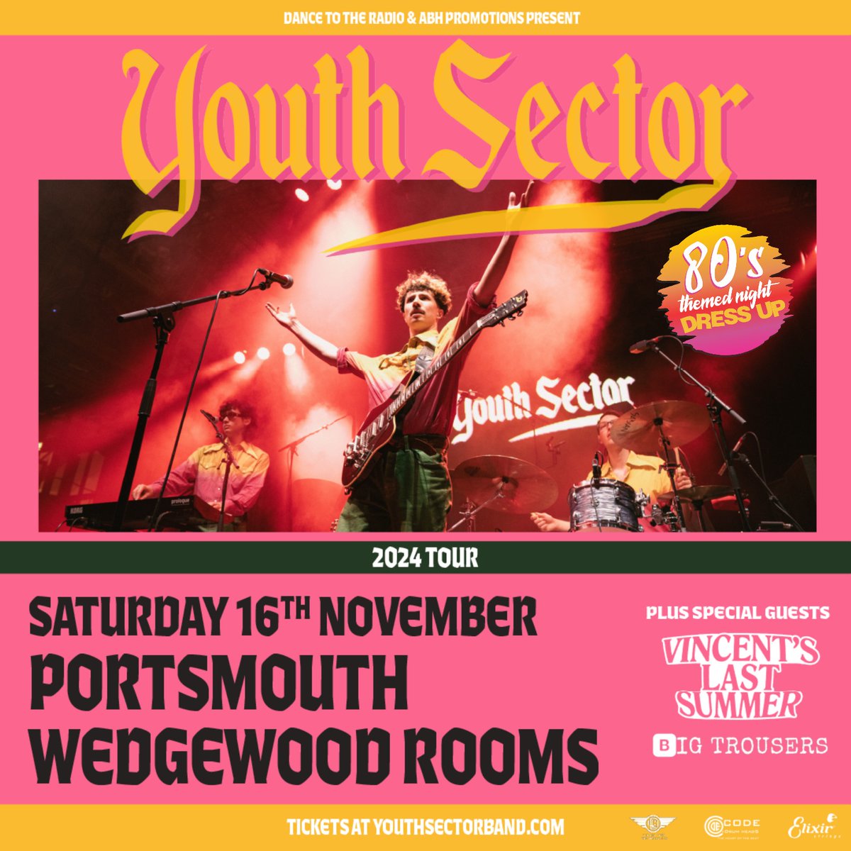 WedgewoodRooms's tweet image. Art-rock band @youthsectorband join us in November as part of their UK tour – the night will be an 80s theme with dress up encouraged!🕺

Support from Vincent's Last Summer + Big Trousers

Last tickets available from our website