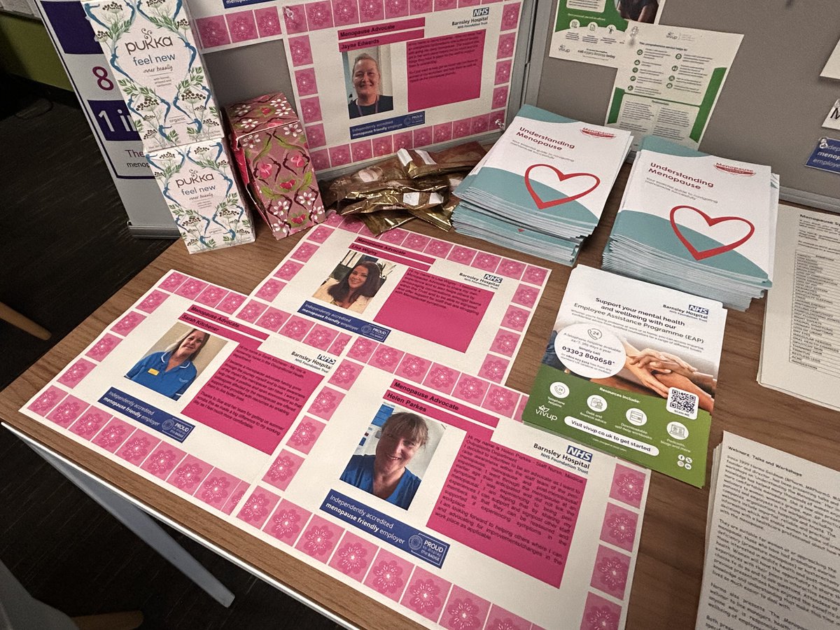 BHNFTInclusion & Wellbeing (@bhnfthwb_edi) on Twitter photo Come and join us in the Hospital canteen today, for World Menopause Awareness. We are here now, until 13.30. <a href="/barnshospital/">Barnsley Hospital</a> Come and join us in the Hospital canteen today, for World Menopause Awareness. We are here now, until 13.30. <a href="/barnshospital/">Barnsley Hospital</a>