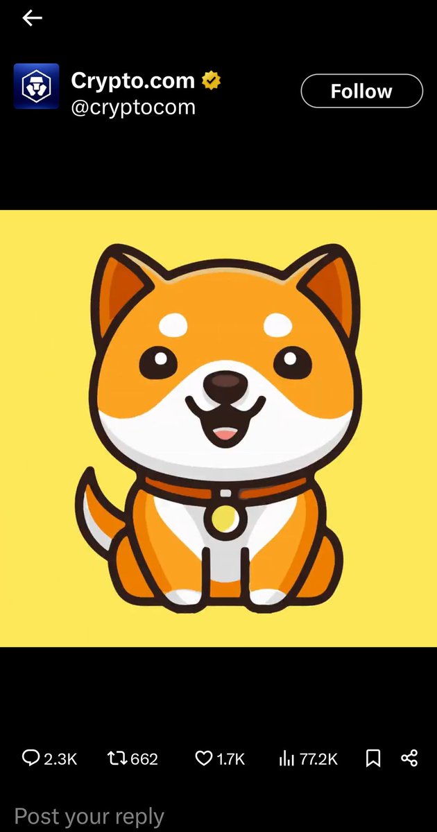 Psilent1911's tweet photo. @cryptocom #babydoge https://t.co/ukV3lrF5Ho
