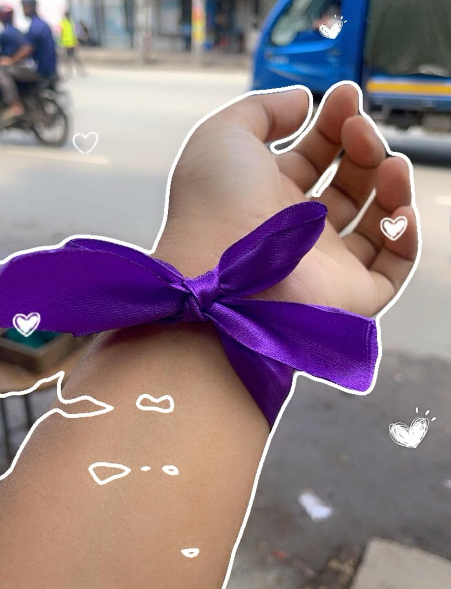btsbdproject's tweet photo. RT REPLY

Let's join purple ribbon project. I-army we will take photo with purple ribbon &amp; post on twitter 20th Oct. Let's flood Twitter with positive posts so that negative posts are not seen.

#BangladeshToBangtan
#BTSisSeven
#ARMYStandsWithSuga
#ARMYStandsWithBTS https://t.co/nKIrfEzUAa