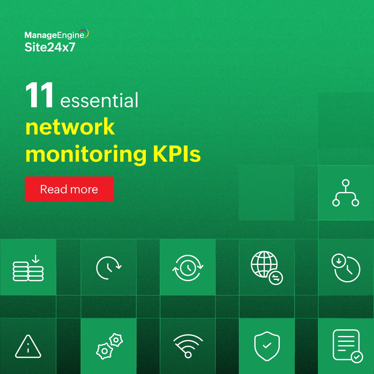 Site24x7's tweet image. Maximize your network's potential by tracking the right KPIs. Boost efficiency, reduce risks, and stay compliant with #Site24x7. Learn more:

site24x7.com/blog/network-m…

#NetworkPerformance #ITObservability
