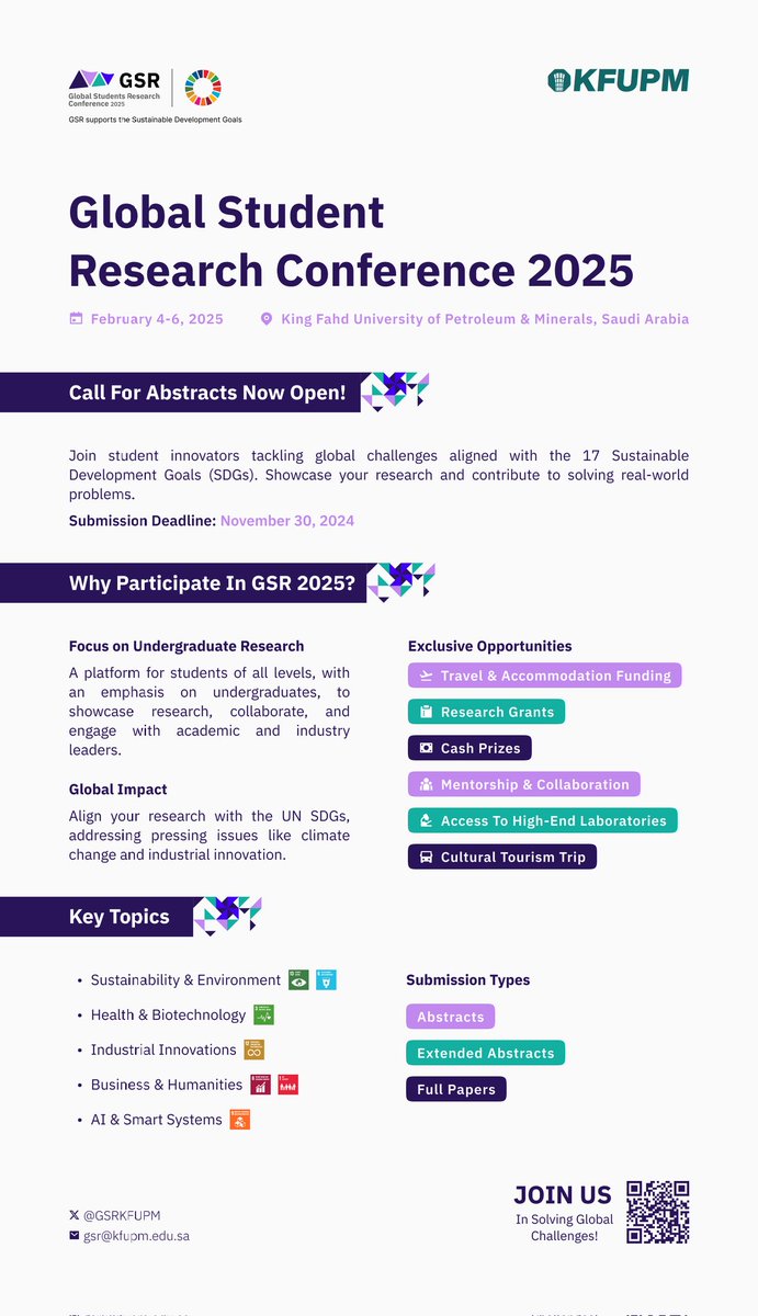 SaudiBureau's tweet photo. Welcome to #KSA 🇸🇦🌍
🔴 #Call_for_Abstracts
@KFUPM @moe_gov_sa
@cua_gov_sa
#Conference #students #global #academic #innovation #collaboration #exchange https://t.co/yuXcKwOKIw