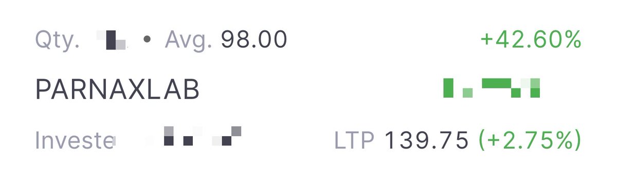 tradingwithps's tweet photo. #PARNAXLAB 

98          TO        139🚀🚀
2.7% UP TODAY 🚀🚀

RUNNING PROFIT  42% 💚💚
HOLDING time    319 days 😊

DISC : HOLDING FROM 98 LEVEL
NOT A RECOMMENDATION FOR BUY OR SELL
#MICROCAP #MULTIBAGGER #LONGTERM https://t.co/MAieaXZBN9