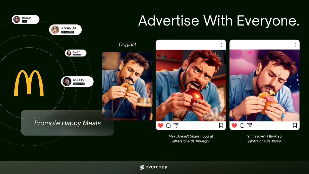 evercopyai's tweet photo. What if everyone can advertise for you? 

Today, we’re excited to introduce something new: 𝗖𝗼𝗹𝗹𝗮𝗯𝗼𝗿𝗮𝘁𝗶𝘃𝗲 𝗔𝗱𝘃𝗲𝗿𝘁𝗶𝘀𝗶𝗻𝗴 👋

Ads work better when they come from real people, in authentic ways.

Here is how it works 🧵 https://t.co/4M11bg0601