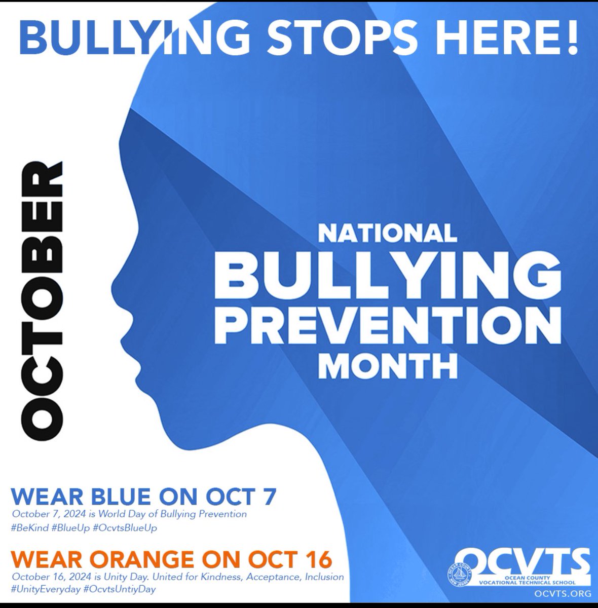 melpatterson803's tweet photo. Today is Unity Day across OCVTS and beyond to foster kindness, acceptance, & inclusion. Wear orange, but, more importantly, be an upstander, walk the walk, & practice deep kindness. Be Kind, Be Brave, Be You. #UnityEveryDay #OCVTSUnityDay #OCVTSleads 🧡 @PACERCenter https://t.co/ILYu0QeEsu