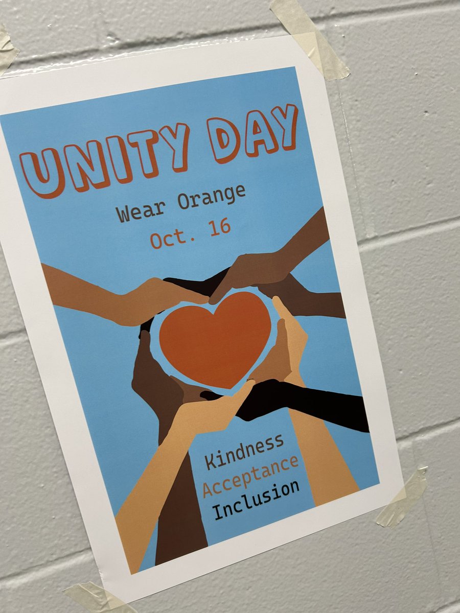 melpatterson803's tweet photo. Today is Unity Day across OCVTS and beyond to foster kindness, acceptance, & inclusion. Wear orange, but, more importantly, be an upstander, walk the walk, & practice deep kindness. Be Kind, Be Brave, Be You. #UnityEveryDay #OCVTSUnityDay #OCVTSleads 🧡 @PACERCenter https://t.co/ILYu0QeEsu