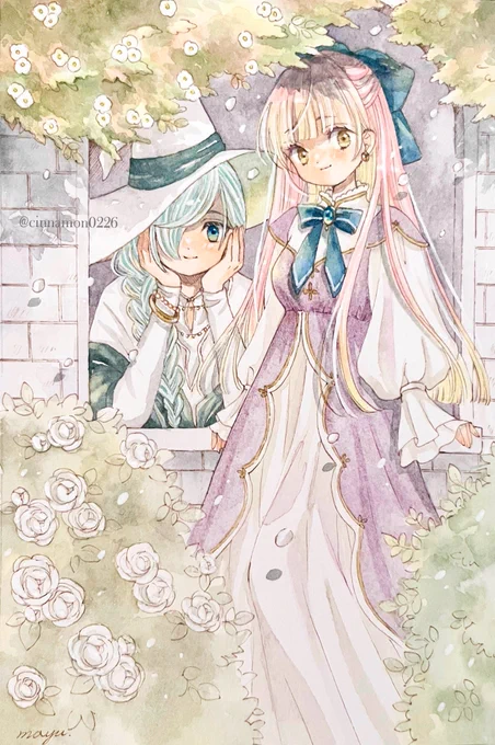 姫君と魔法使い#アナログイラスト 