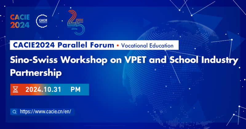 CACIEofficial's tweet photo. Our #CACIEParallelForum will explore the future development trend of vocational education with Chinese partners, and to discuss the opportunities and challenges of Swiss vocational education in China.🇨🇳📚

Register CACIE Now: https://t.co/CUxvVqwZL5