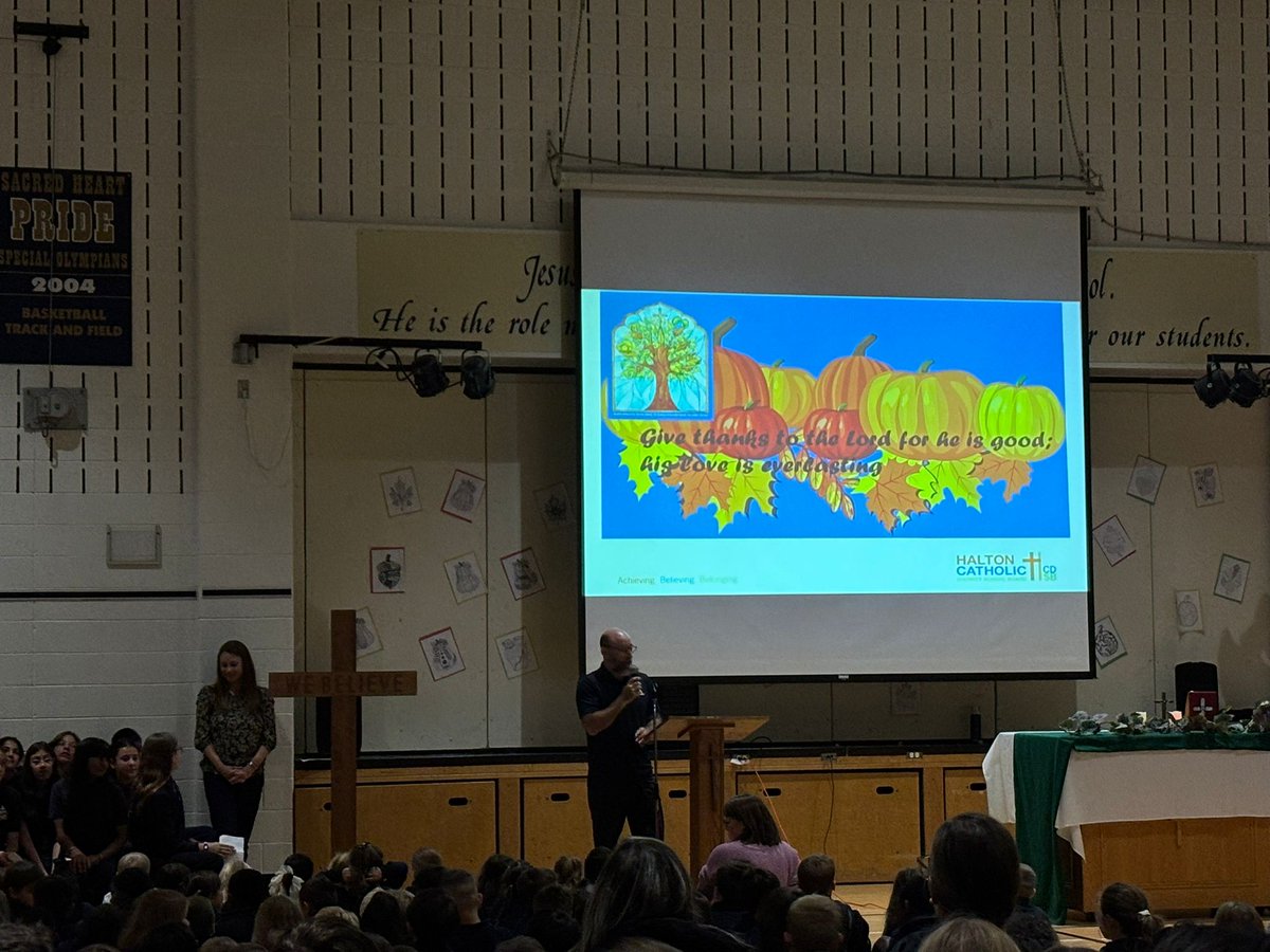 A job well done for leading our Thanksgiving liturgy!