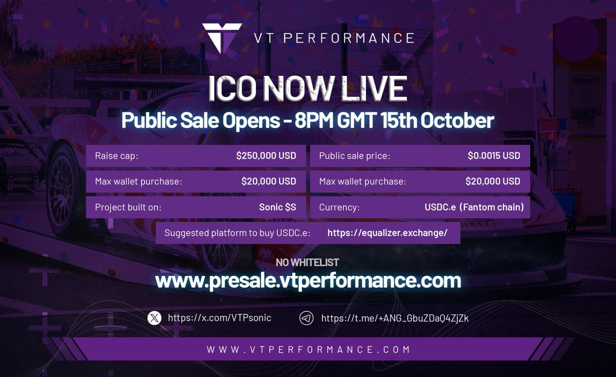 VTPsonic's tweet photo. OUR Presale is Live!

https://t.co/CYJi2NYNbQ https://t.co/WeOEWi82d2