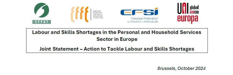 EFSI_EU's tweet photo. Tackling labour &amp; skills shortages in #PHServices! Proud to join forces with social partners to call on the #EU for action:
✅Fair wages &amp; working conditions
✅ Stronger social dialogue
✅ Recognition of PHS as a profession
✅ Support for migrant workers

https://t.co/BToLnohApz https://t.co/dFrpQXGhUG
