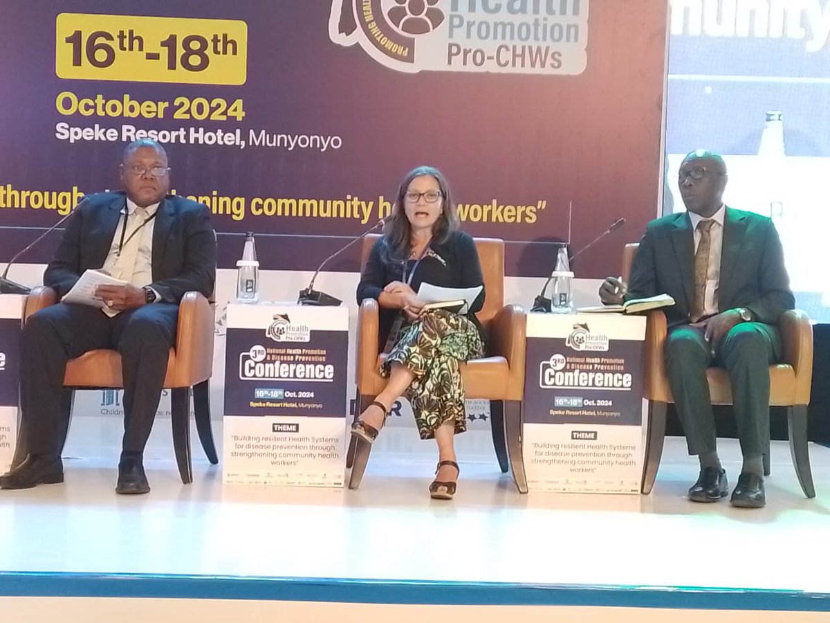 ngwakum's tweet photo. #Uganda , at the #HPConfUG2024,  @UNICEF Health Specialist Jennifer Barak made recommendations for effective community  health: 1) integration 2)Quality of care 3) Resilience building 4) technology/ Innovations &amp; 5) partnerships. #CommunityHealthDeliveryPartnership https://t.co/ZMyjKP8yCE