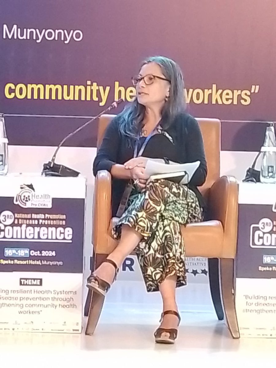 ngwakum's tweet photo. #Uganda , at the #HPConfUG2024,  @UNICEF Health Specialist Jennifer Barak made recommendations for effective community  health: 1) integration 2)Quality of care 3) Resilience building 4) technology/ Innovations &amp; 5) partnerships. #CommunityHealthDeliveryPartnership https://t.co/ZMyjKP8yCE