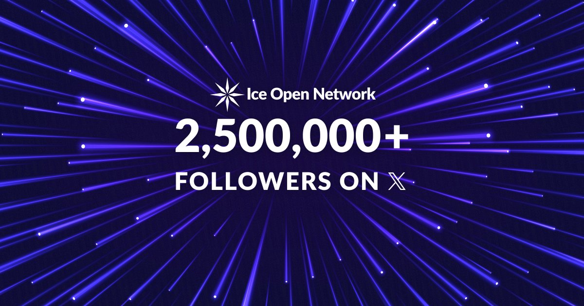 ice_blockchain's tweet photo. 🎉 We've just reached an incredible milestone—2.5 million followers!

🚀 A huge thank you to our amazing community for your continued support. This journey wouldn't be possible without you, and we're just getting started.

Big things ahead as we keep building together! 💥