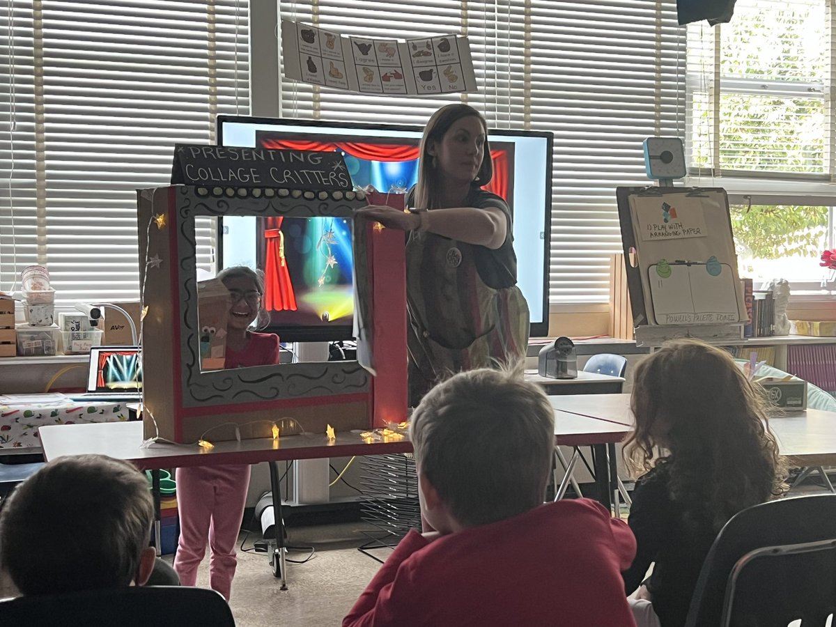 Mr_McComb's tweet photo. @Jpowellart @Lutherville_Lab @RTwentey @sfisherBCPS What a joy to be in to visit! The students were ELATED to present their collage critters. https://t.co/eP2PfVHr0w