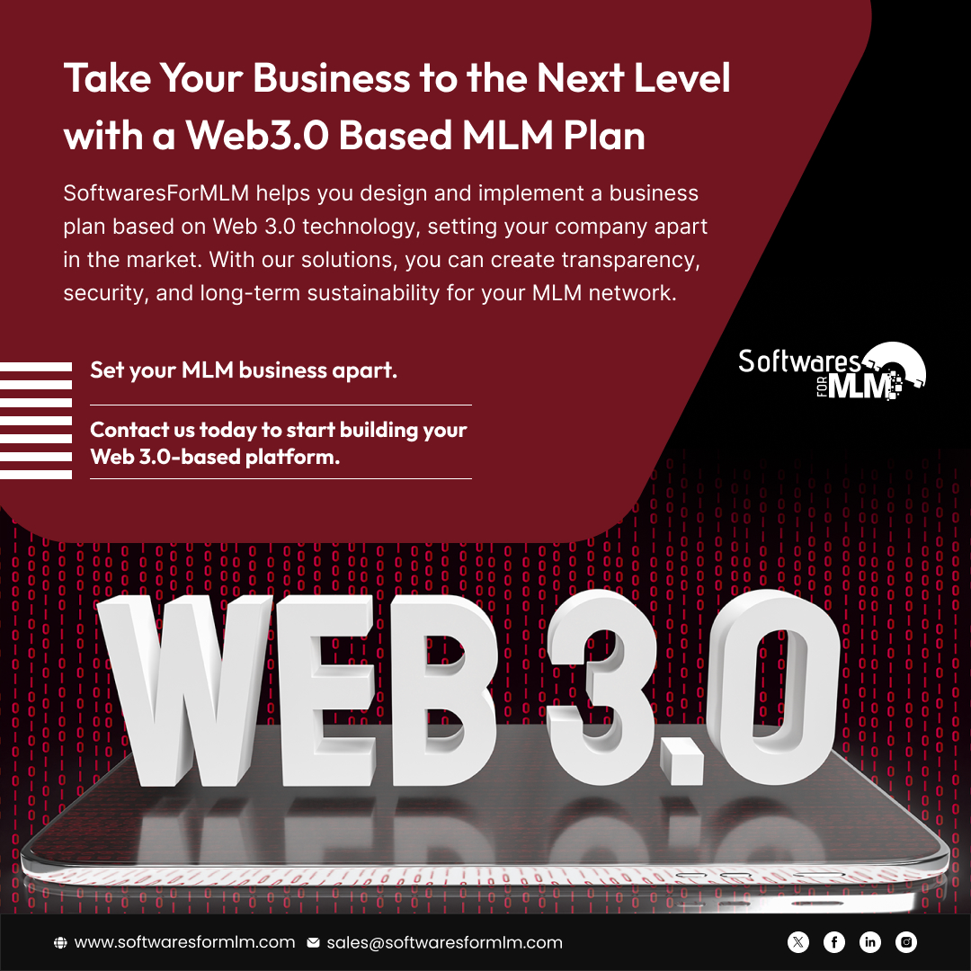 Softwaresformlm's tweet photo. SofwareForMLM helps in designing and implementing a business plan that incorporates Web 3.0 technology, making your company unique in the market.

Contact us today to begin building your Web 3.0-based system.
https://t.co/XpRJSw1Lml

#web3 #web30 #sfm #softwareformlm #mlmsoftware https://t.co/SbmwtbyYFz