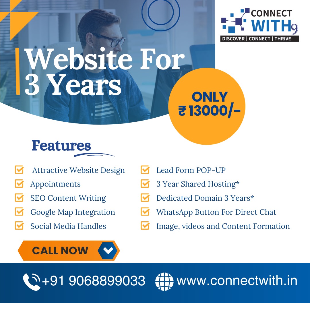 WithConnec57249's tweet photo. 🚀 Launch Your Professional Website for 3 Years at an Unbelievable Price! 🚀

📞 Call now: +91 9068899033
🌐 Visit: https://t.co/OMDdmMIe9i
#WebsiteDesign #SEO #WebHosting #OnlinePresence #DigitalMarketing #BusinessGrowth #ConnectWith9 https://t.co/XmRTC6IP9R
