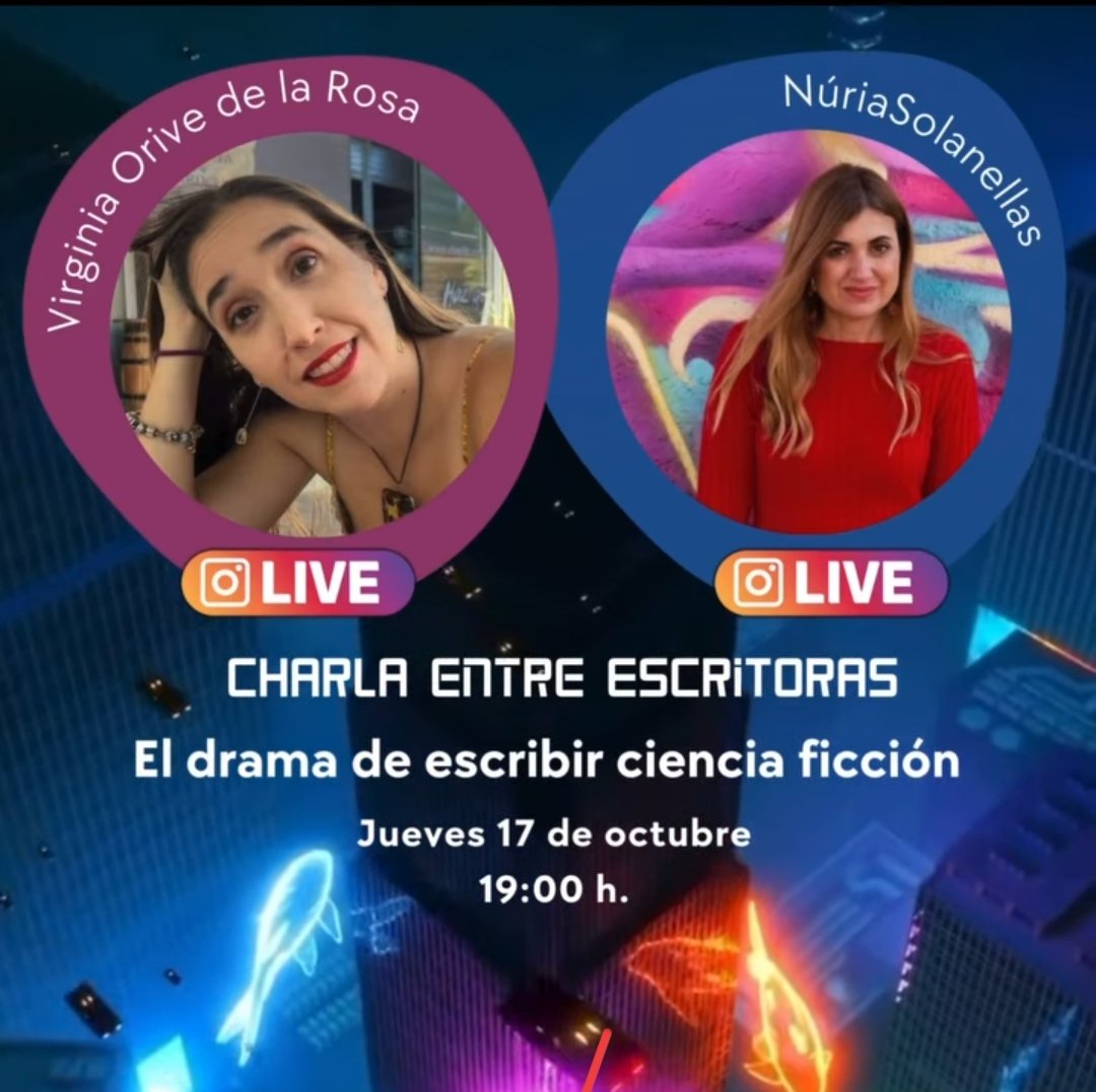 Virginia Orive de la Rosa (@virginiadepapel) on Twitter photo Gente, mañana jueves 17 a las 19:00h vamos a juntarnos <a href="/ValdiDeCambrils/">Núria Solanellas</a> y yo para charlar un rato sobre el drama de escribir ciencia ficción. Aunque todas sabemos que terminaremos hablando de Monsterfuck. ¿Dónde? En mi insta: instagram.com/virdepapel?igs…
¿Os venís? Gente, mañana jueves 17 a las 19:00h vamos a juntarnos <a href="/ValdiDeCambrils/">Núria Solanellas</a> y yo para charlar un rato sobre el drama de escribir ciencia ficción. Aunque todas sabemos que terminaremos hablando de Monsterfuck. ¿Dónde? En mi insta: instagram.com/virdepapel?igs…
¿Os venís?
