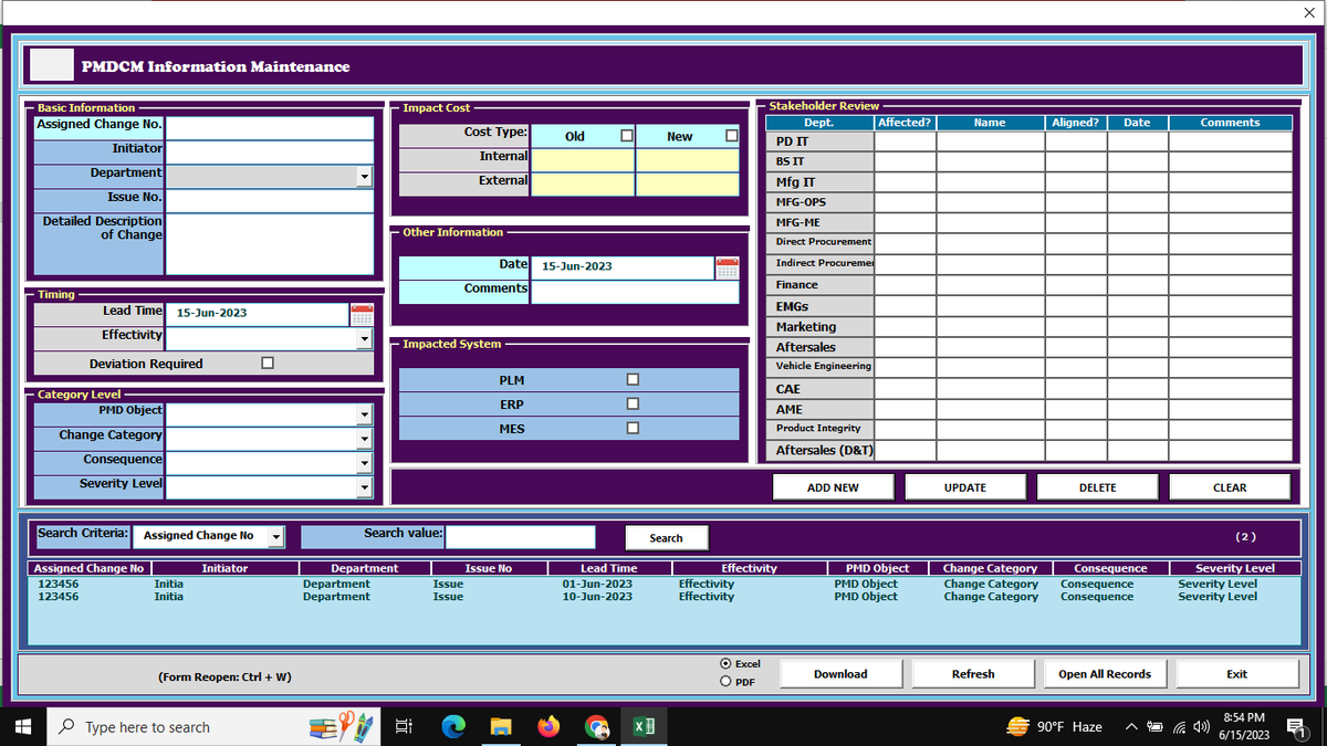 ExcelAutotool's tweet image. Dynamic Data Entry Userform
This Excel UserForm is a powerful tool designed to streamline data management within Excel spreadsheets. It provides a user-friendly interface to efficiently input, modify, and manage data in a dynamic and interactive.