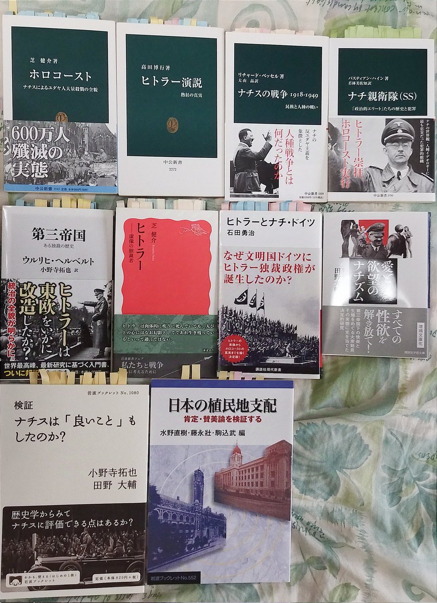 田野大輔著「愛と欲望のナチズム」と一緒に、田野氏が推薦されてきた書籍もそれなりに揃ってきた(どれもブックレットや新書レベルだが)

一般人レベルだがまとめサイトや胡散臭い教養系ユーチューブ程度の見識からはせめて脱したと願いたい