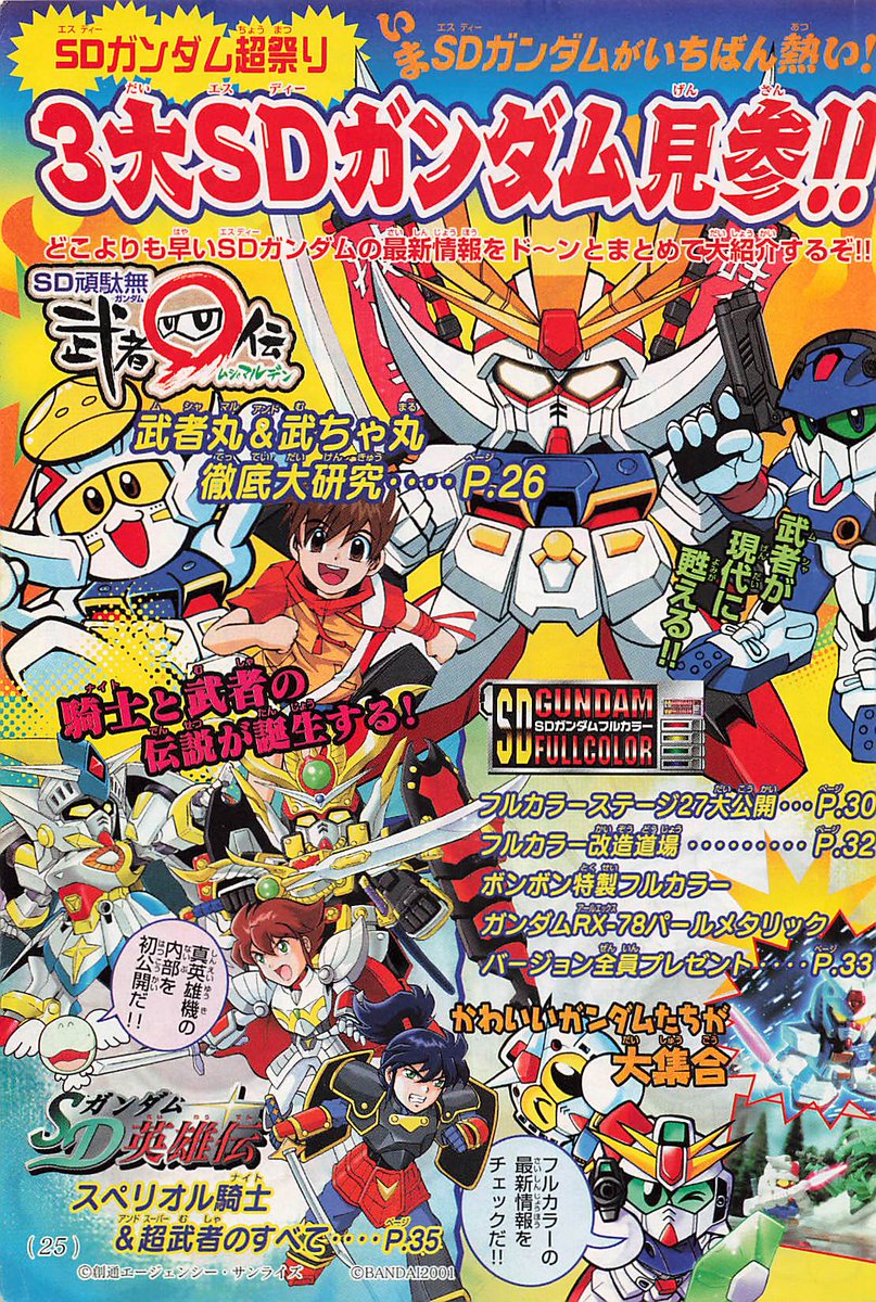 コミックボンボン懐かし情報局♪第187回 2001年8月号 SDガンダム超祭り