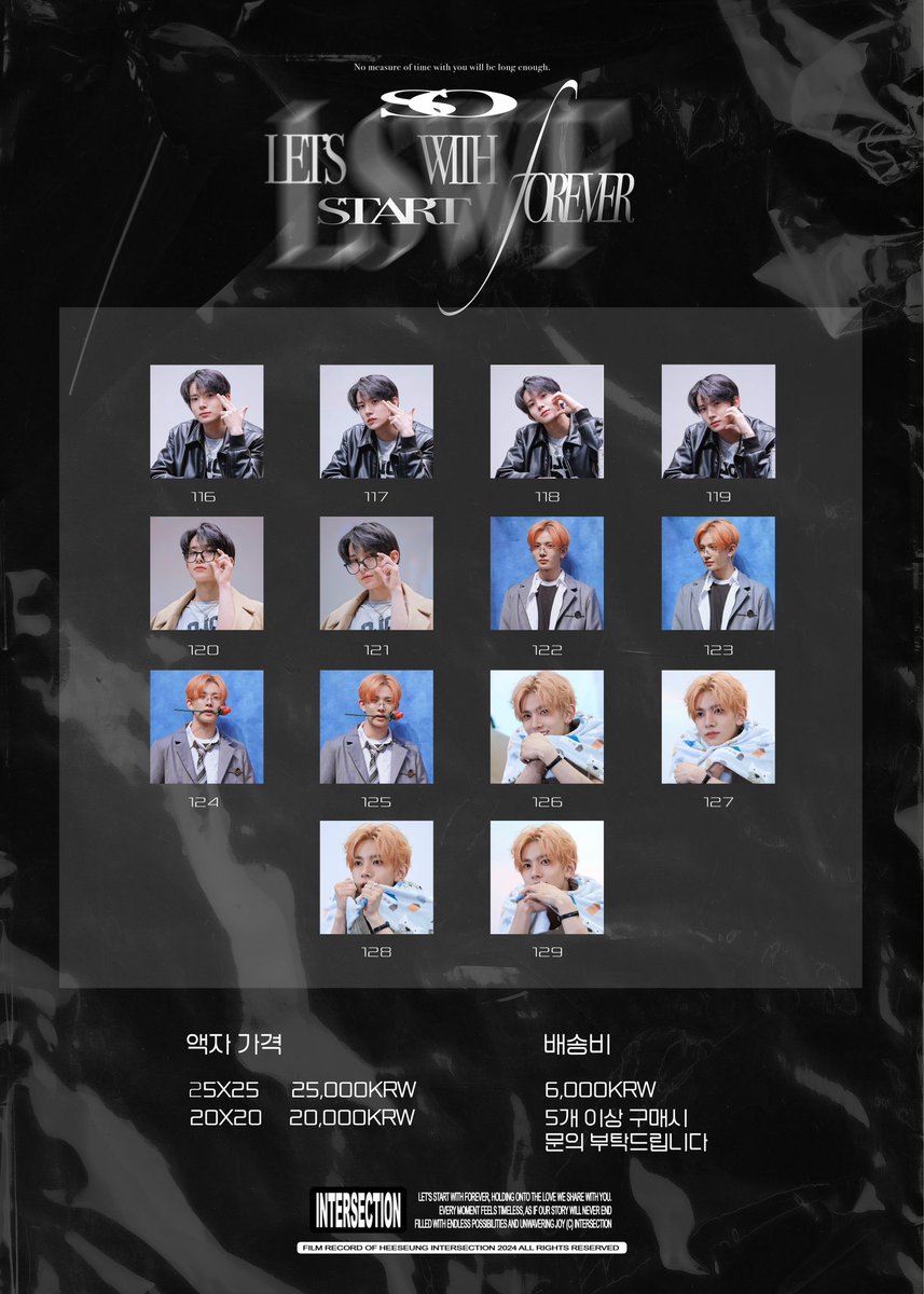 lswf1015's tweet image. 𝑳𝒆𝒕’𝒔 𝒔𝒕𝒂𝒓𝒕 𝒘𝒊𝒕𝒉 𝒇𝒐𝒓𝒆𝒗𝒆𝒓

[굿즈 &amp;amp; 액자 통판 안내]

액자와 굿즈는 합배송 불가능하며 자세한 내용은 폼 참고 부탁드립니다.

🗓️기간: 10/16 - 10/30 23:59

🔗굿즈: forms.gle/FMdbekUKGcuT7a…
🔗액자: forms.gle/Y1rt23iAg9bBhu…

💌G.O=DM