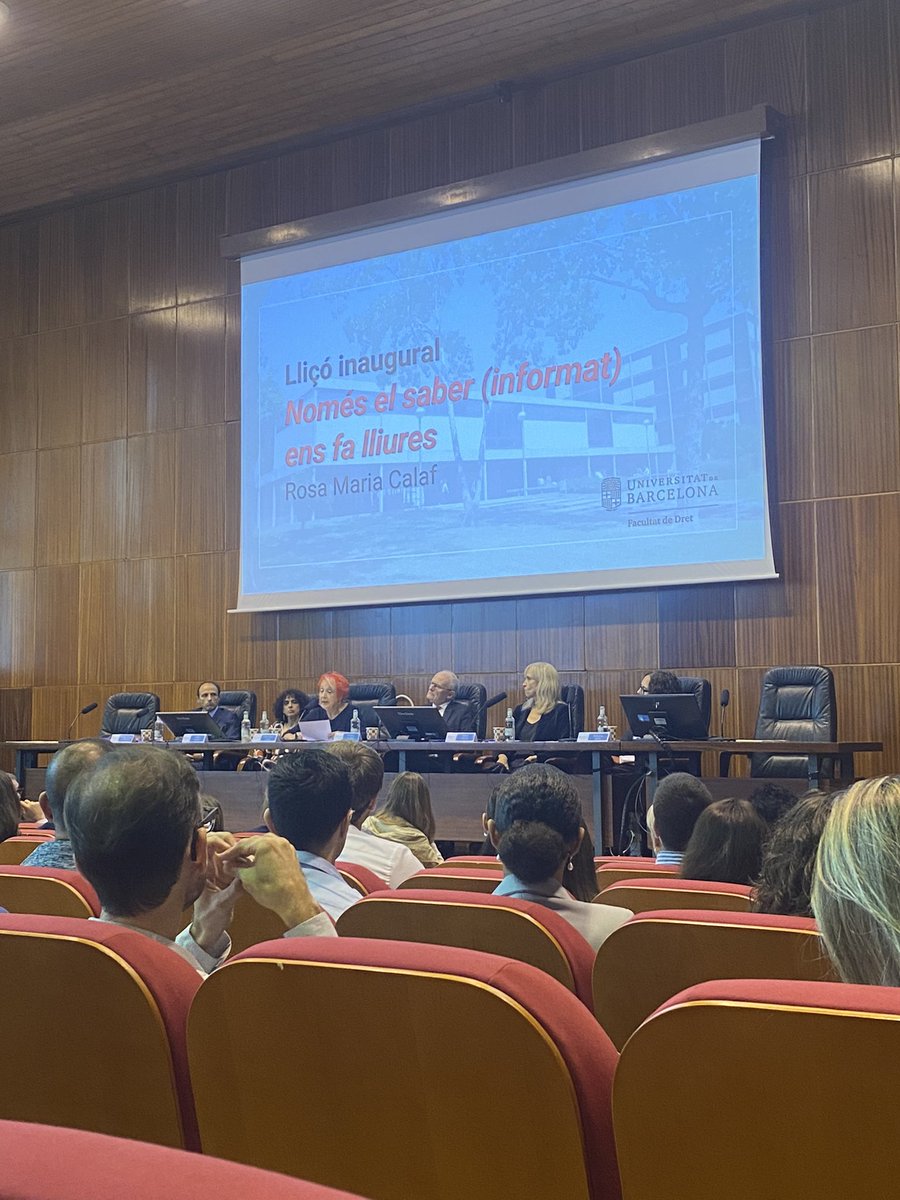Laura Huici Sancho (@laurahuici) on Twitter photo Sessió inaugural del curs 2024-2025 de la Facultat de Dret de la UB per Rosa Maria Calaf: la importància d’una societat informada: més informació o millor informació? <a href="/Dret_UB/">Facultat de Dret UB</a> <a href="/BibDret/">CRAI UB Dret</a> Sessió inaugural del curs 2024-2025 de la Facultat de Dret de la UB per Rosa Maria Calaf: la importància d’una societat informada: més informació o millor informació? <a href="/Dret_UB/">Facultat de Dret UB</a> <a href="/BibDret/">CRAI UB Dret</a>