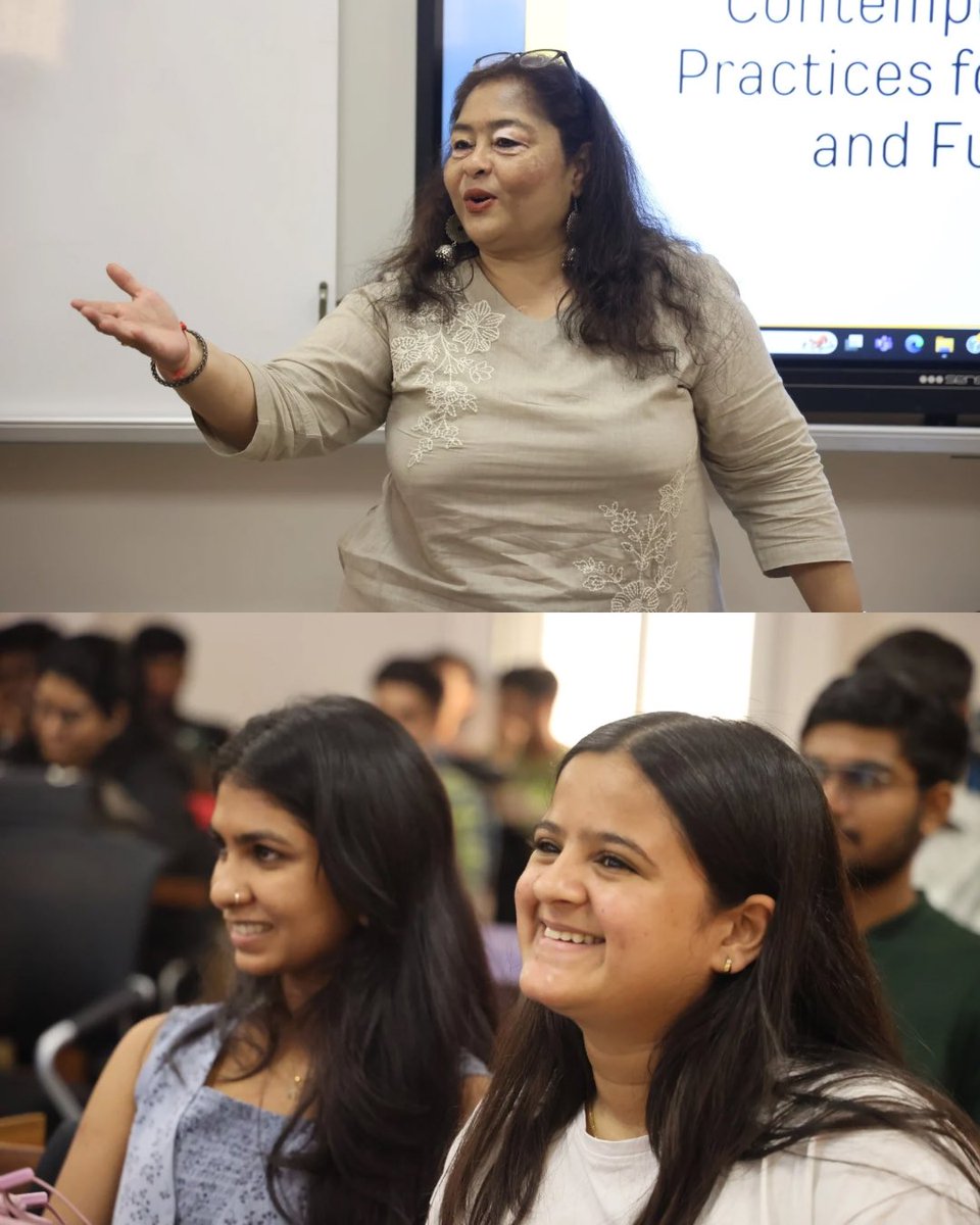 Insightful session at Karnavati University with Ms. Hema Halvadia on Contemporary HR Practices for the Current and Future Workforce. 🌟 From adapting to rapid workplace changes to building resilient HR strategies. 🙌 #KarnavatiUniversity #UIM