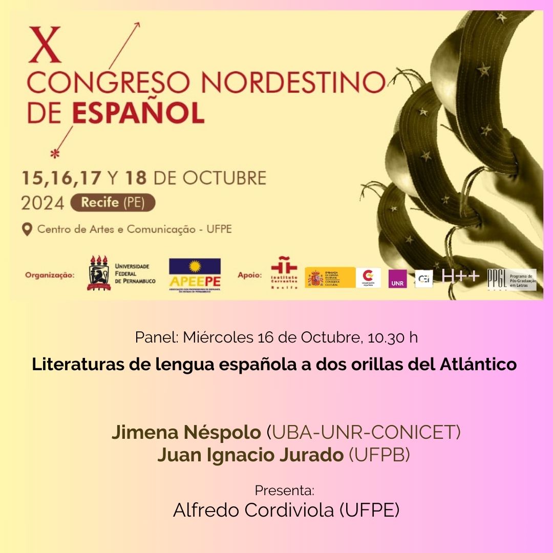 🟩🟨 Presentamos en el X CONGRESO NORDESTINO de español
la MAESTRÍA EN HUMANIDADES AUMENTADAS. 
📌Centro de Artes e Comincação, Universidade Federal de Pernambuco, Brasil.
Jueves 17 de octubre, 18 h
Aquí en flyers toda la información.